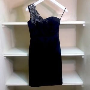 A Lace embroidered little black dress